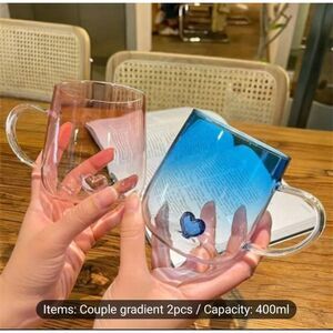 2piece couples glass 🥂 cups
